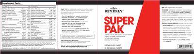 Beverly International Super Pak source label used in the packaging illustration