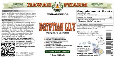 Hawaii Pharm Egyptian Lily Non-Alcohol product packaging