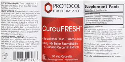 Protocol For Life Balance CurcuFresh product packaging