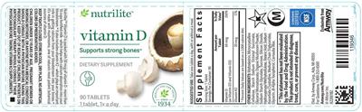 Nutrilite Vitamin D source label used in the packaging illustration