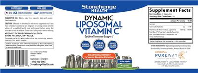 Stonehenge Health Dynamic Liposomal Vitamin C source label used in the packaging illustration
