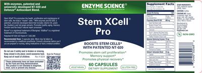 Enzyme Science Stem XCell Pro source label used in the packaging illustration