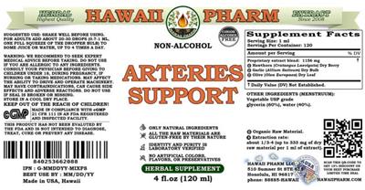 Hawaii Pharm Arteries Support Non-Alcohol product packaging
