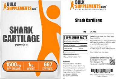 BulkSupplements.com Shark Cartilage product packaging