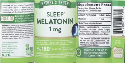 Nature's Truth Melatonin 1 mg product packaging