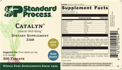 SP Standard Process Catalyn source label used in the packaging illustration