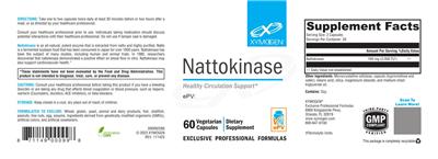XYMOGEN Nattokinase source label used in the packaging illustration