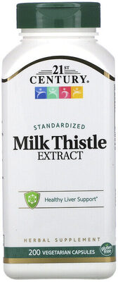 21st Century Milk Thistle Extract source label used in the packaging illustration
