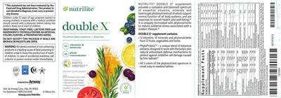 Nutrilite Double X source label used in the packaging illustration