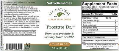 Native Remedies Prostate Dr. product packaging