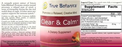 True Botanica Clear & Calm product packaging