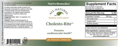 Native Remedies Cholesto-Rite product packaging