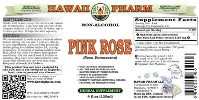 Hawaii Pharm Pink Rose Non-Alcohol product packaging