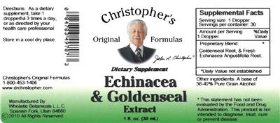 Christopher's Original Formulas Echinacea & Goldenseal Extract product packaging