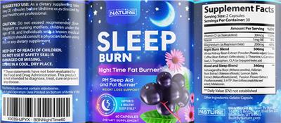 Built By Nature Sleep Burn product packaging