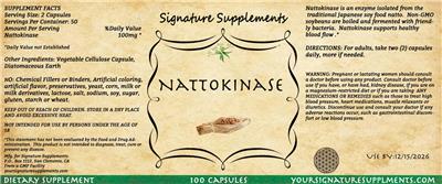 Signature Supplements Nattokinase product packaging