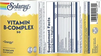 Solaray Vitamin B-Complex 50 product packaging