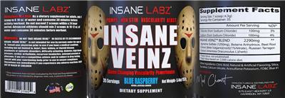 Insane Labz Insane Veinz Blue Raspberry product packaging