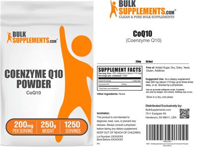 BulkSupplements.com Coenzyme Q10 Powder 200 mg product packaging