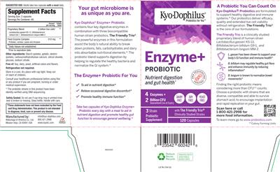 Kyo-Dophilus Kyo-Dophilus Enzyme+ Probiotic source label used in the packaging illustration