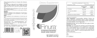 AntioxidantTech Finura source label used in the packaging illustration