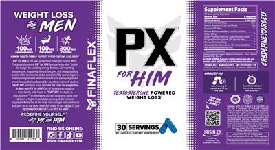 FINAFLEX PX For Him source label used in the packaging illustration