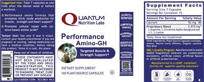Quantum Nutrition Labs Performance Amino-GH product packaging