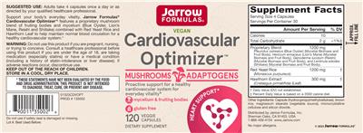 Jarrow Formulas Cardiovascular Optimizer source label used in the packaging illustration