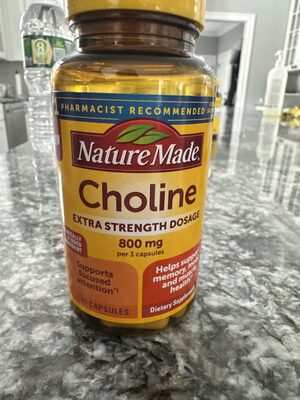 Nature Made Choline 800 mg source label used in the packaging illustration