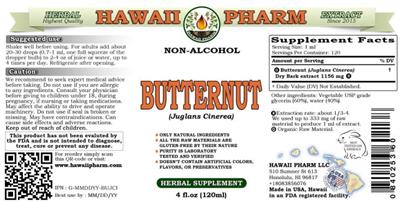 Hawaii Pharm Butternut Non-Alcohol product packaging