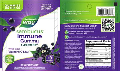 Nature's Way Sambucus Immune Gummy Elderberry product packaging