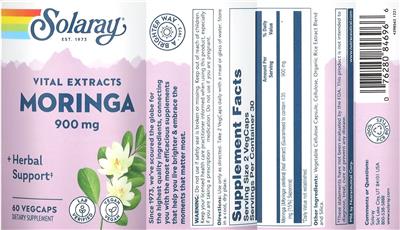 Solaray Moringa 900 mg product packaging