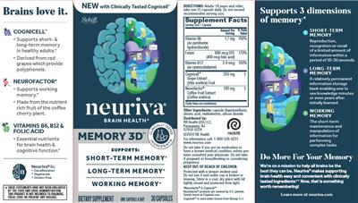 Schiff Neuriva Memory 3D source label used in the packaging illustration