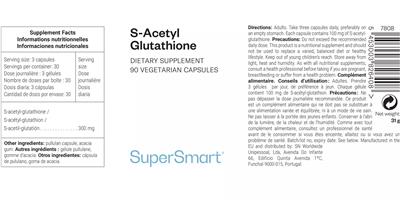 SuperSmart S-Acetyl Glutathione product packaging