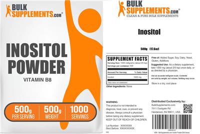BulkSupplements.com Inositol Powder 500 g product packaging