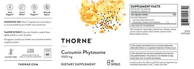 Thorne Curcumin Phytosome 1000 mg source label used in the packaging illustration