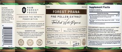 Raw Forest Foods Pine Pollen Extract product packaging
