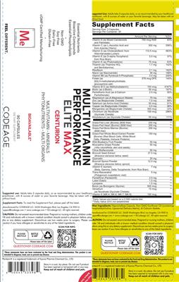 Codeage Multivitamin Performance Elite Max product packaging