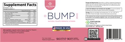 Centurion Health Bump Mini source label used in the packaging illustration