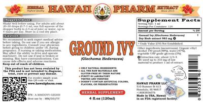 Hawaii Pharm Ground Ivy product packaging