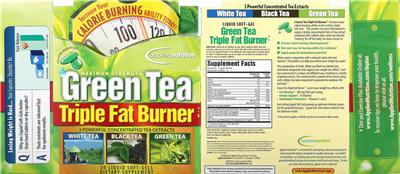 Applied Nutrition Green Tea Triple Fat Burner source label used in the packaging illustration
