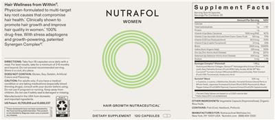 Nutrafol Women source label used in the packaging illustration