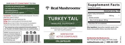 Real Mushrooms Turkey Tail Capsules product packaging