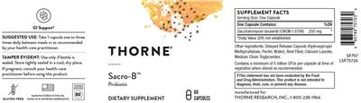 Thorne Sacro-B source label used in the packaging illustration