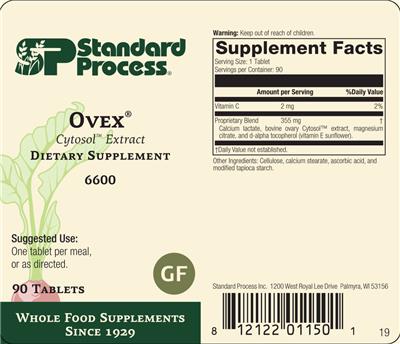SP Standard Process Ovex source label used in the packaging illustration