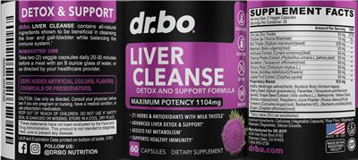 dr.bo Liver Cleanse source label used in the packaging illustration