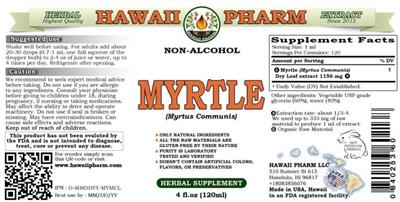 Hawaii Pharm Myrtle Non-Alcohol product packaging