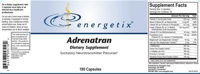 Energetix Adrenatran source label used in the packaging illustration