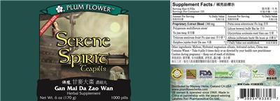 Plum Flower Serene Spirit Teapills product packaging