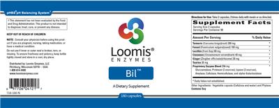 Loomis Enzymes Bil source label used in the packaging illustration